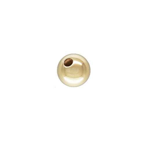 Goldfilled kraal, rond, 3mm, glanzend; per 50 stuks