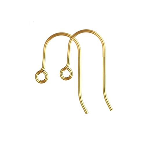 Goldfilled earringhook, 20x12mm, shiny; per 5 pair