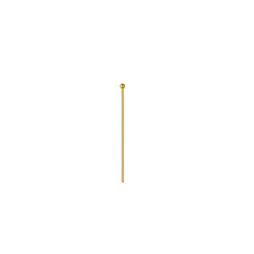 Goldfilled headpin, 25mm, shiny; per 10 pcs