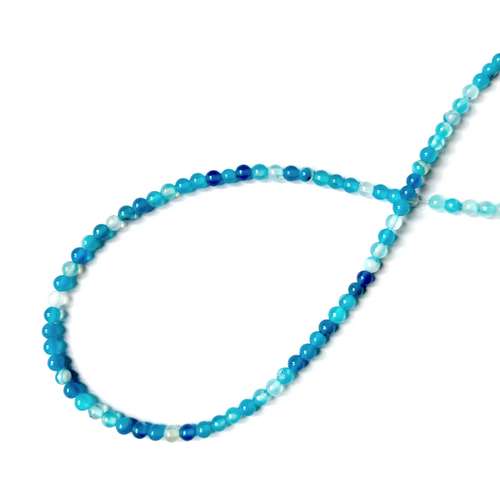 Banded Agate blue, round, 4mm; per 40cm string