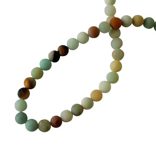 Amazonite multicolor, rond, 8mm, frosted; per 40cm string - Click Image to Close
