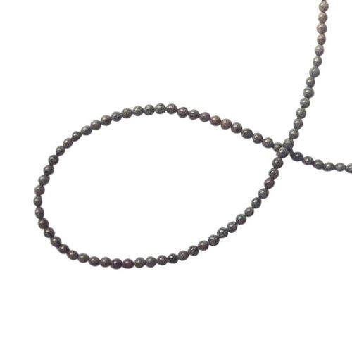 Brown snowflake Obsidian, round, 4mm; per 40cm string