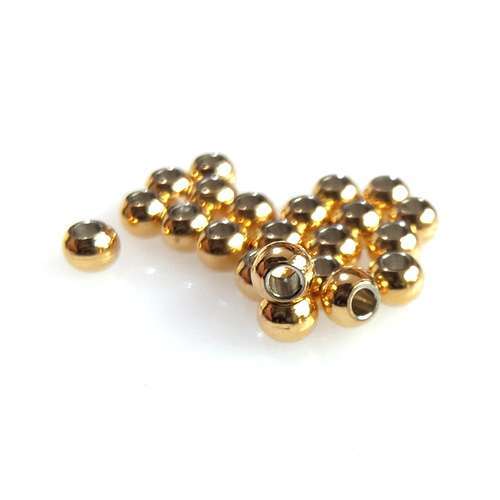 Stainless steel bead 3mm, ip gold; per 100 pcs