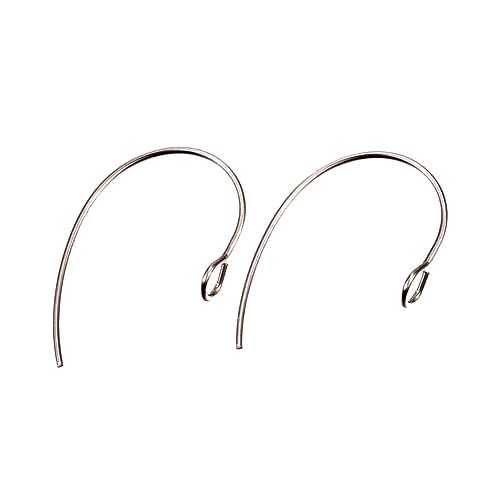 Silver earring wire, oval, shiny; per 10 pair