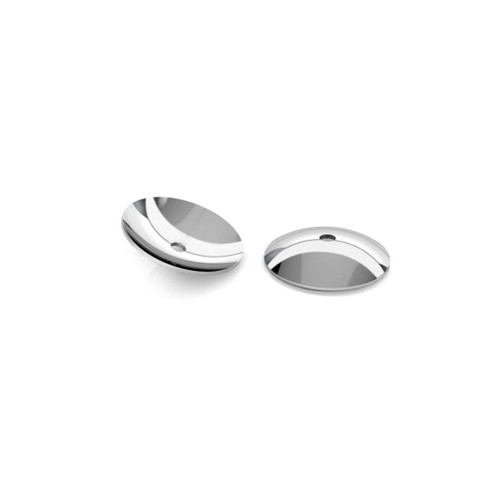 Silver beadcap, 8mm, shiny; per 20 pcs