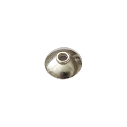 Silver beadcap, round, 10mm, shiny; per 10 pcs - Click Image to Close