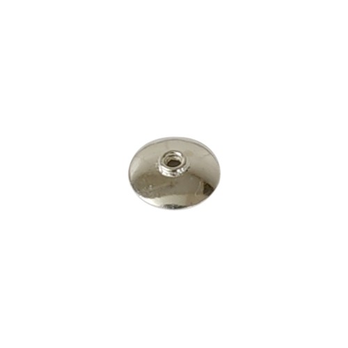 Silver beadcap, round, 12mm, shiny; per 10 pcs