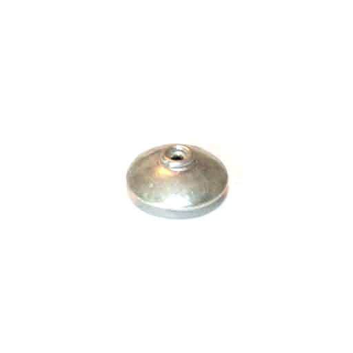 Silver discus, 10x6.5mm, shiny; per 5 pcs