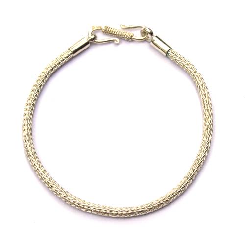Silver bracelet, Tulang Naga, 3mm, shiny; per pc