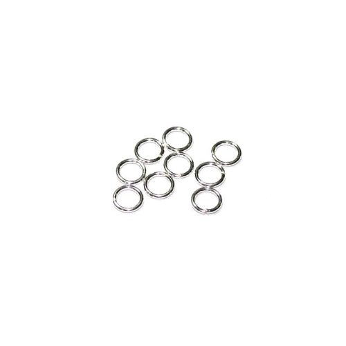 Silver ring, closed, 3mm, wire 0.6mm, shiny; per 100 pcs