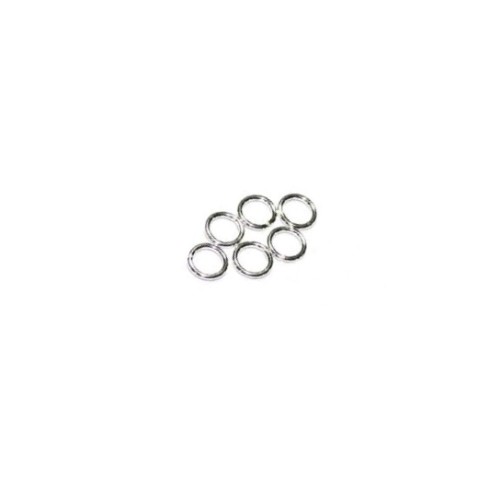 Zilveren dichte ring, 4mm, wire 0.7mm, glanzend; per 50 stuks
