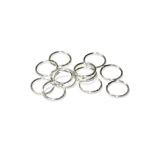 Silver ring, closed, 8mm, wire 0.7mm; per 50 pcs