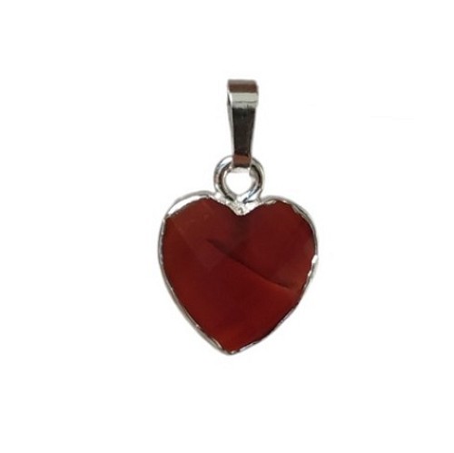 Pendant heart shape 12mm, Carnelian; per 2 pcs - Click Image to Close