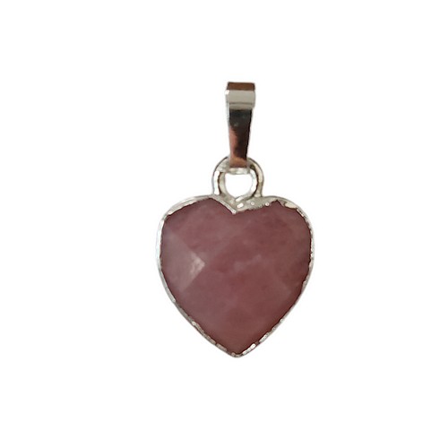 Pendant heart shape 12mm, Rhodonite; per 2 pcs - Click Image to Close