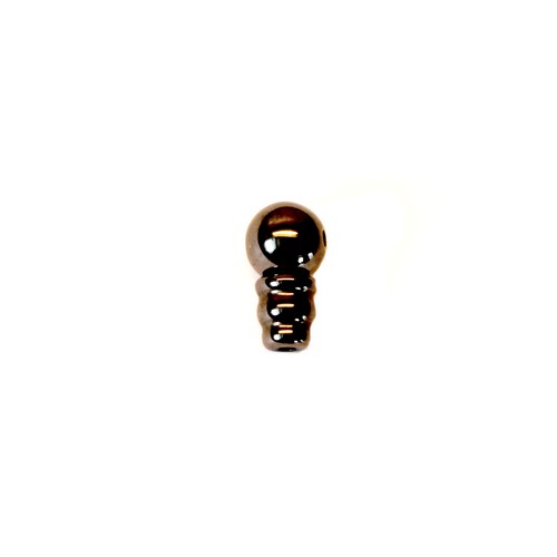 Guru bead, Hematite, total length 18mm; per pc