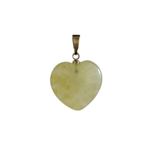New Jade, hangertje hartvorm, 20mm; per 5 stuks
