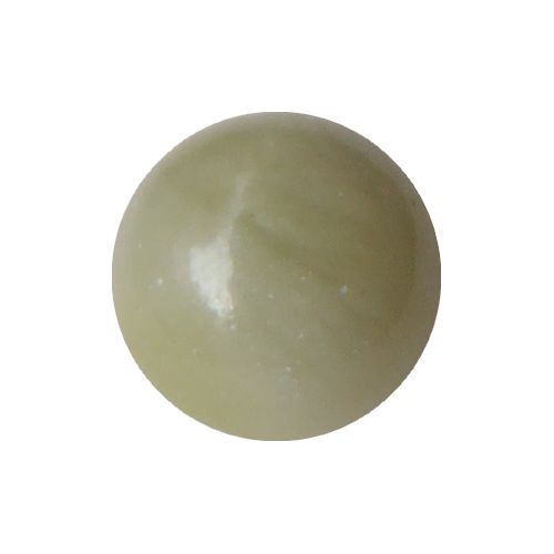 Butter Jade, rond, zonder rijggat, 12mm; per 5 stuks