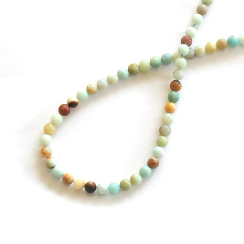 Amazonite multicolor, round, 6mm; per 40cm string - Click Image to Close