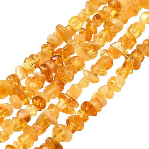 Amber, split, 5-8mm; per 40cm streng