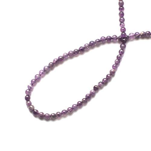 Lavender amethyst, round, 8mm; per 40cm string - Click Image to Close