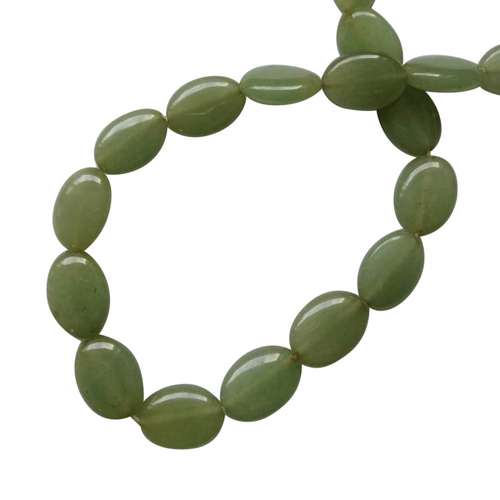 Green Aventurine, oval, 13x18mm; per 40cm string - Click Image to Close