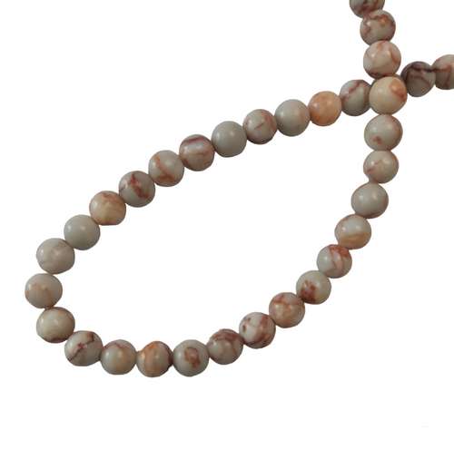 Red network Jasper, round, 6mm; per 40cm string - Click Image to Close