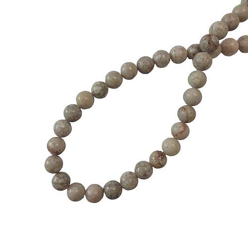 Pink Kambaba Jasper, round, 6mm; per 40cm string - Click Image to Close