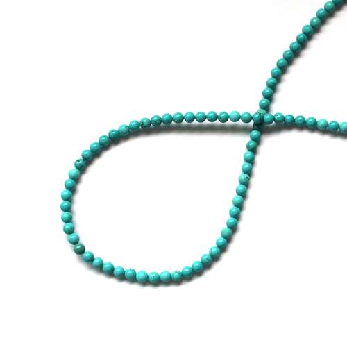 Chinese Turquoise, round, 8mm; per 40cm string