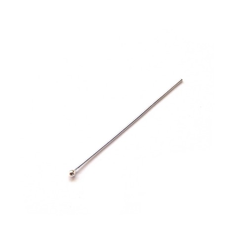Zilveren nietstift, 3cm, wire 0.5mm; per 25 stuks