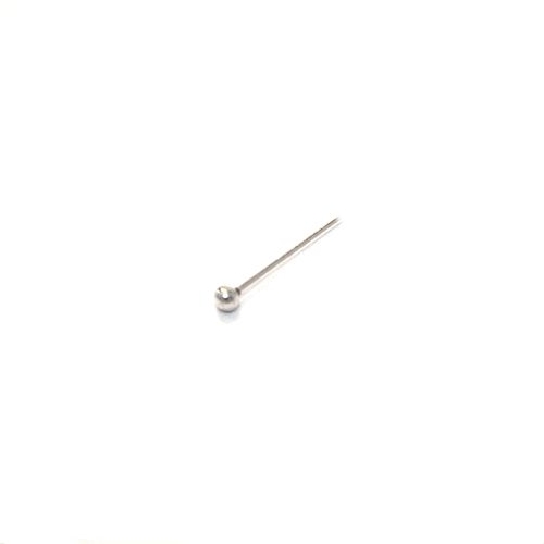 Silver headpin, 23mm, wire 0.75mm, shiny; per 25 pcs