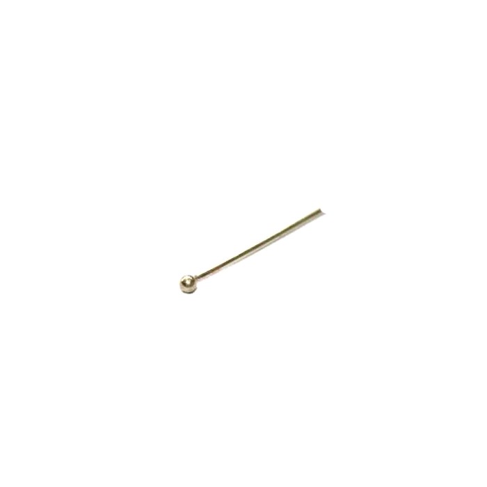 Silver headpin, 15mm, wire 0.5mm, rhodium plated; per 50 pcs
