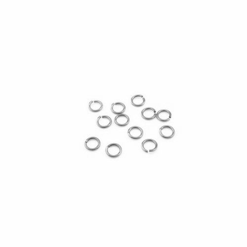 Zilveren open ring, 3x0.5mm, glanzend; per 100 stuks