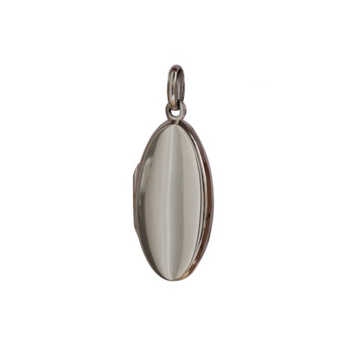 Zilveren medaillon, ovaal, 27.5mm, glanzend; per stuk - Klik op de afbeelding om het venster te sluiten