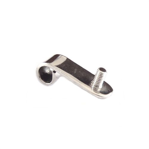 Zilveren wisselhanger met schroefdraad M2.5, pin 5mm; per stuk