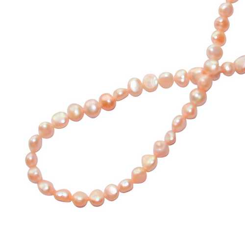 Pearl, nugget, 9mm, champagne; per string