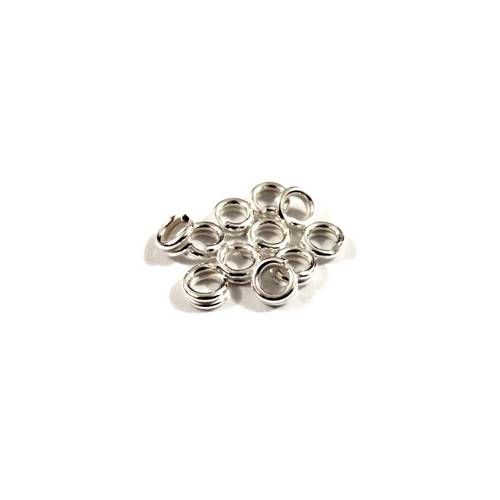 Silver split ring, 3.5mm, wire 0.7mm, shiny; per 50 pcs