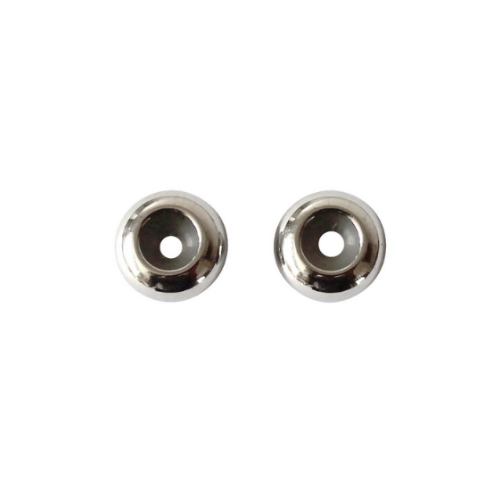 Stainless steel sliding bead, 6mm, steel color; per 10 pcs
