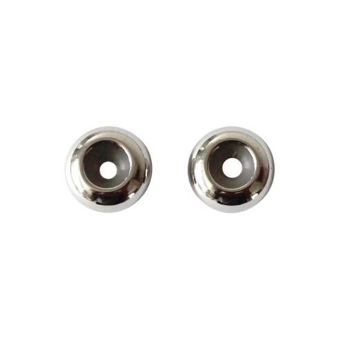 Stainless steel sliding bead, 7mm, steel color; per 10 pcs