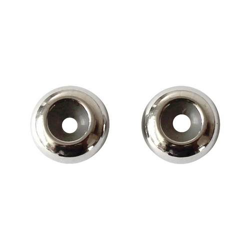 Stainless steel sliding bead, 9mm, steel color; per 10 pcs