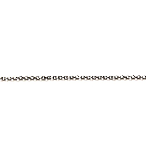 Stainless steel ketting, ovaal, 1.2x1.5mm, glanzend; per 5 meter