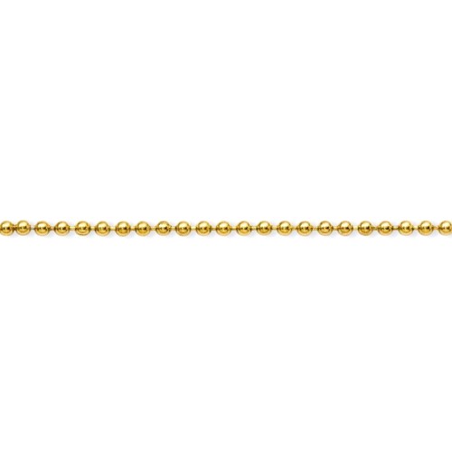 Stainless steel ball chain, 1.5mm, ip gold; per 5 meter