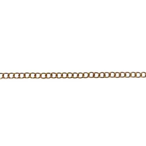 Stainless steel curb chain, 4x5mm, ip gold; per 5 meter