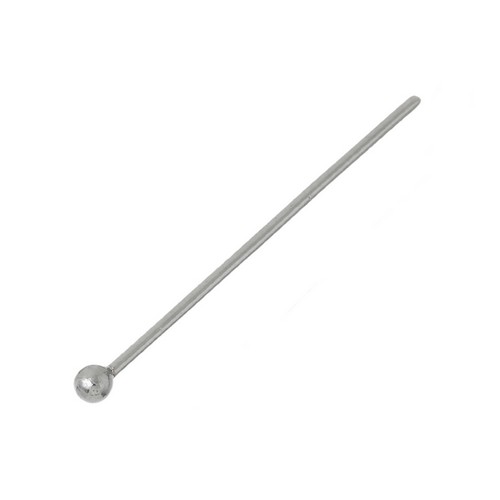 Stainless steel headpin 40x0.7mm; per 100 pcs
