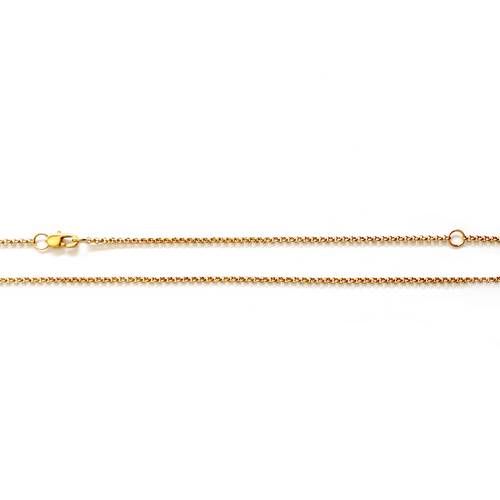 Stainless steel necklace jasseron 2mm, 90cm, ip gold; per 3 pcs - Click Image to Close