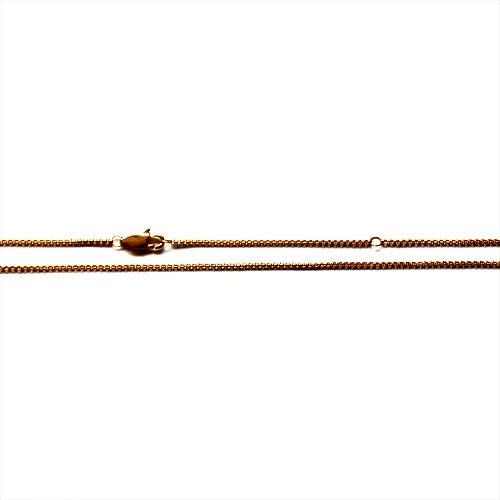 Stainless steel necklace, 1.4mm, 50cm, ip gold; per 3 pcs - Click Image to Close