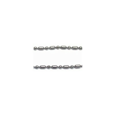 Stainless steel necklace, ballchain 2.4mm, 50cm; per 3 pcs