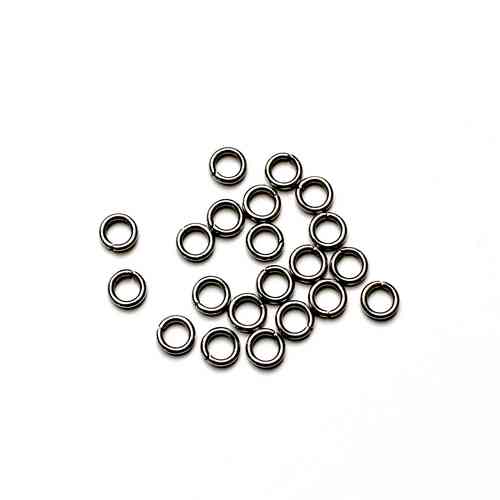 Stainless steel open ring 5mm, wire 1mm; per 250 stuks