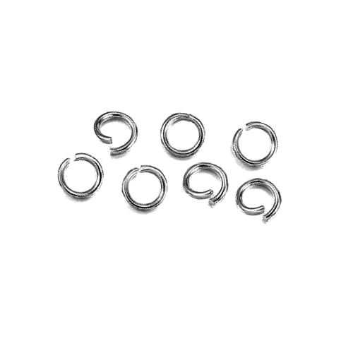 Stainless steel open ring 6mm, wire 1mm; per 250 stuks
