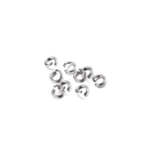 Stainless steel open ring 3.5mm, wire 0.5mm; per 250 stuks