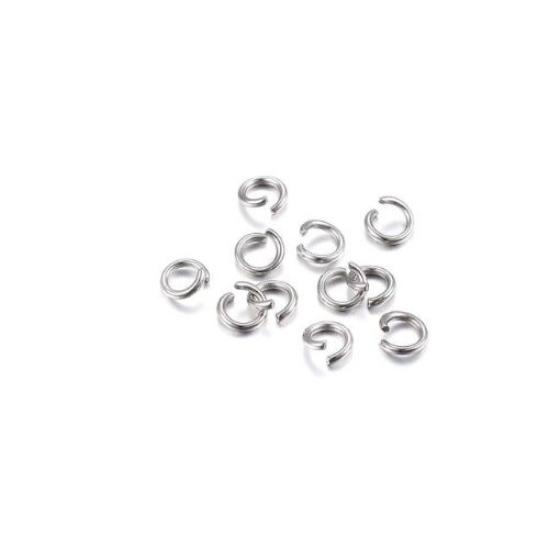 Stainless steel open ring 3mm, wire 0.5mm; per 250 stuks